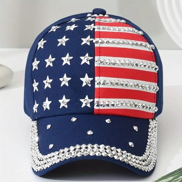 Accessories | Usa Flag Rinestone Hat Cap Olympics 224 Paris Usa Stars ...